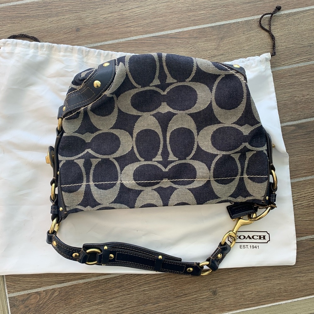 Denim Coach Shoulder Bag